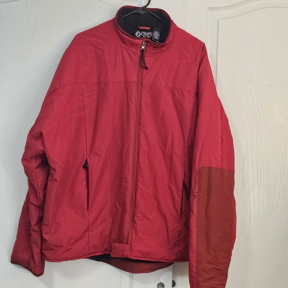Chaps Jacket Coat Nylon Windbreaker Fleece Lined XXL Red - Picture 1 of 7